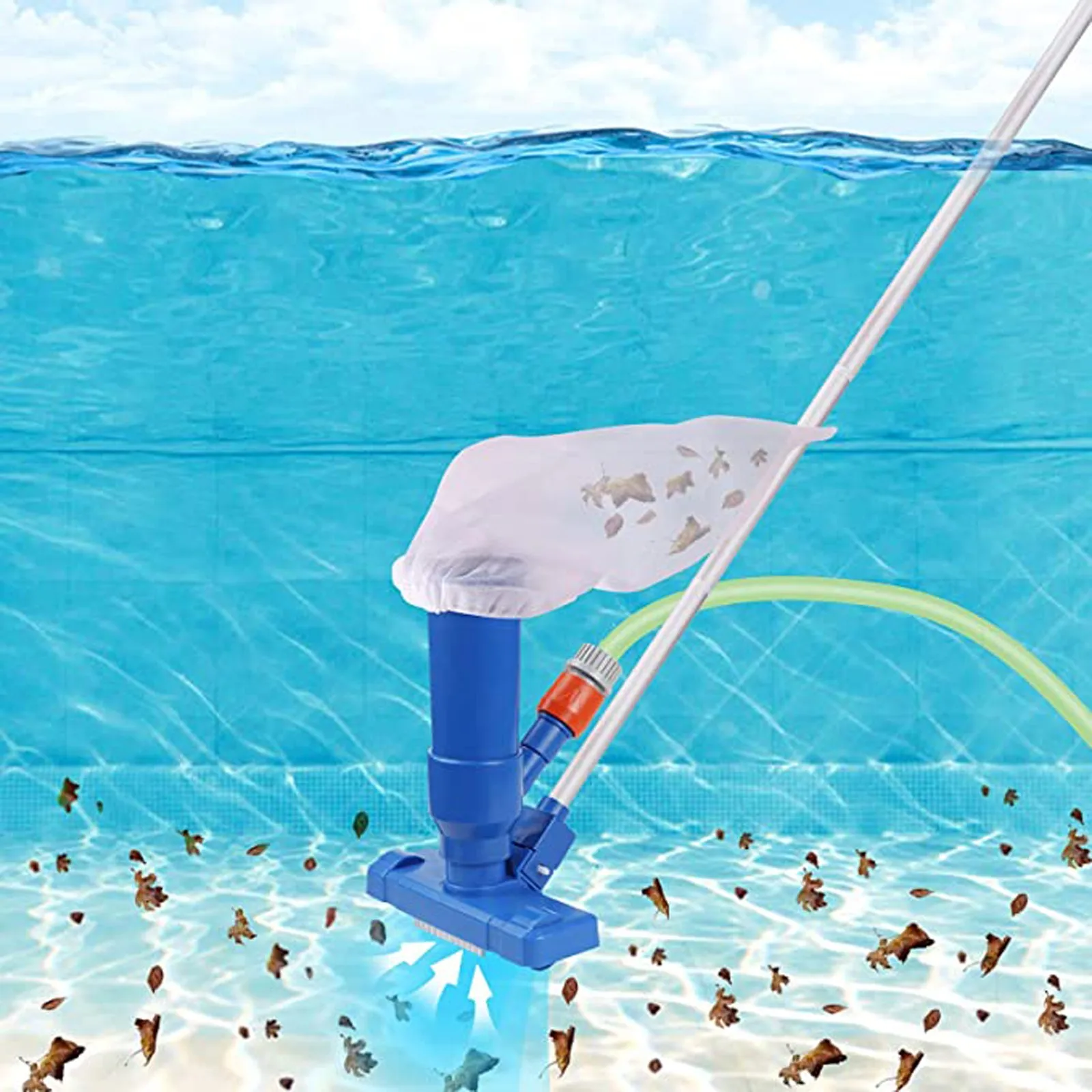 

1 Set Jet Swimming Pool Vacuum Cleaner Floating Objects Cleaning Tools Vac Suction Head Pool Fountain Vacuum Brush Cleaner
