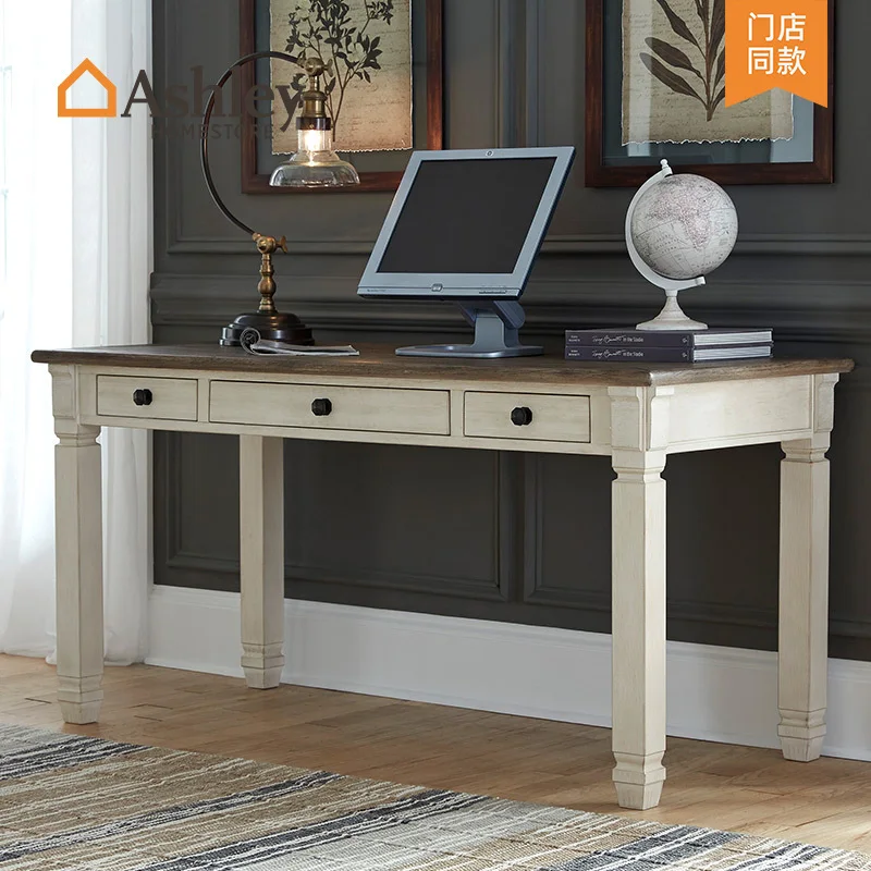 

Household American home office study solid wood veneered learning table H647 restoring ancient ways