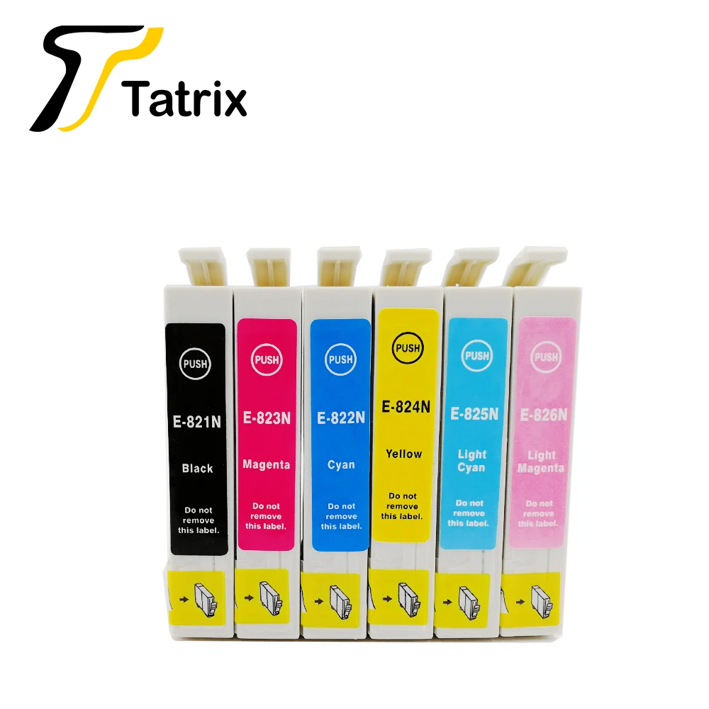 Tatrix для Epson T0821N T0821 чернильный картридж принтера R270 R390 TX650 T50 T59 RX590 TX610 TX720 TX700 TX800 RX610