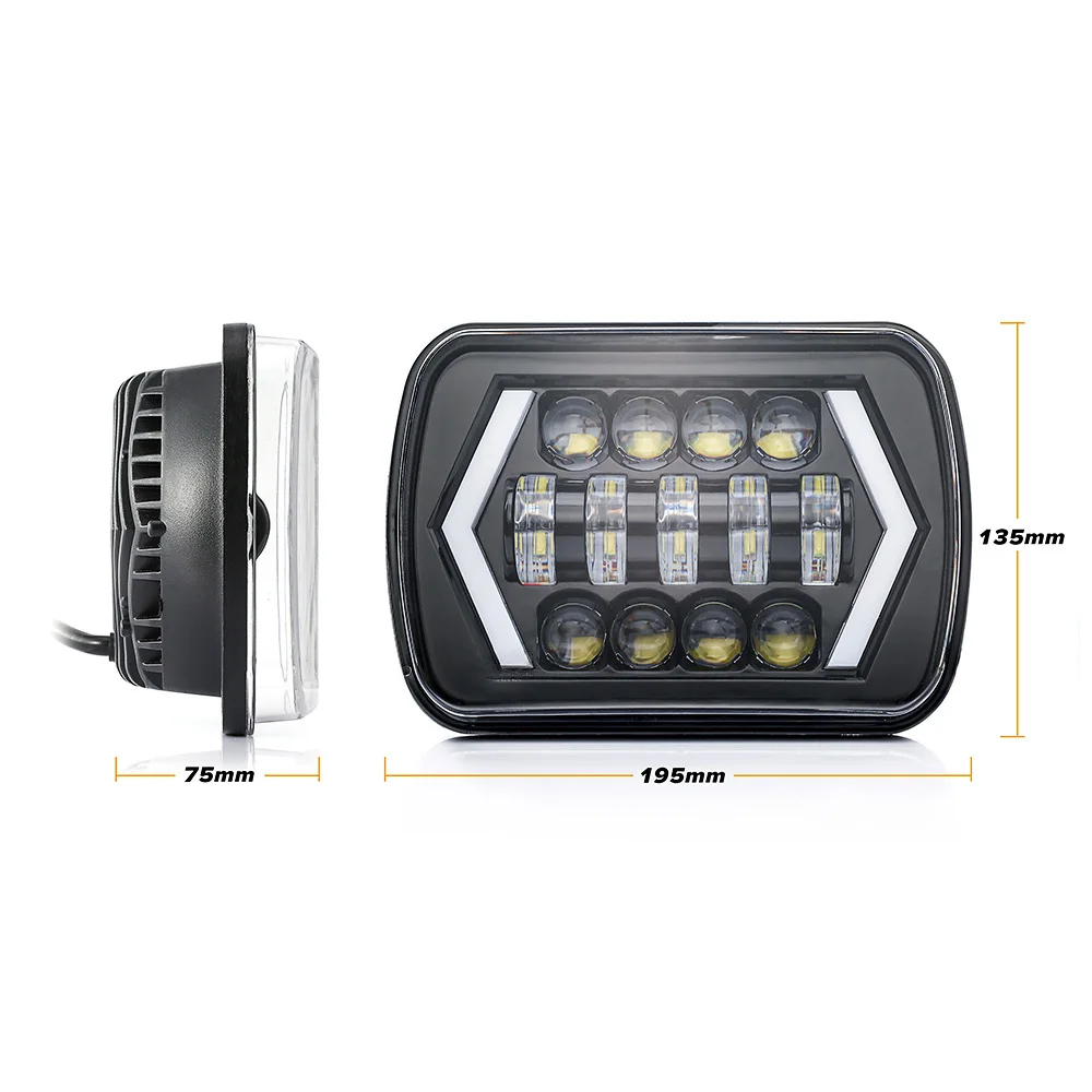 1 шт. светодиодные фары светодиодный фонарь для jeep Cherokee XJ фара wrangler yj angel eyes DRL H4