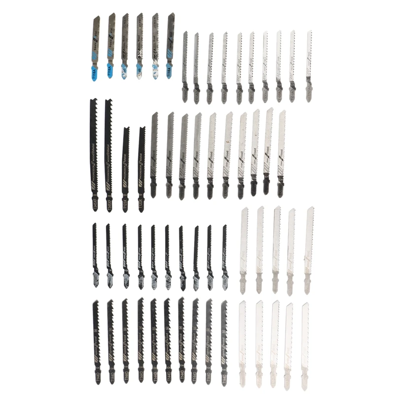 

60 Pieces of T-Shaped Handle Puzzle Blade Set, Jig Saw Blade, for Wood Plastic and Metal Cutting, for Most Jigsaws