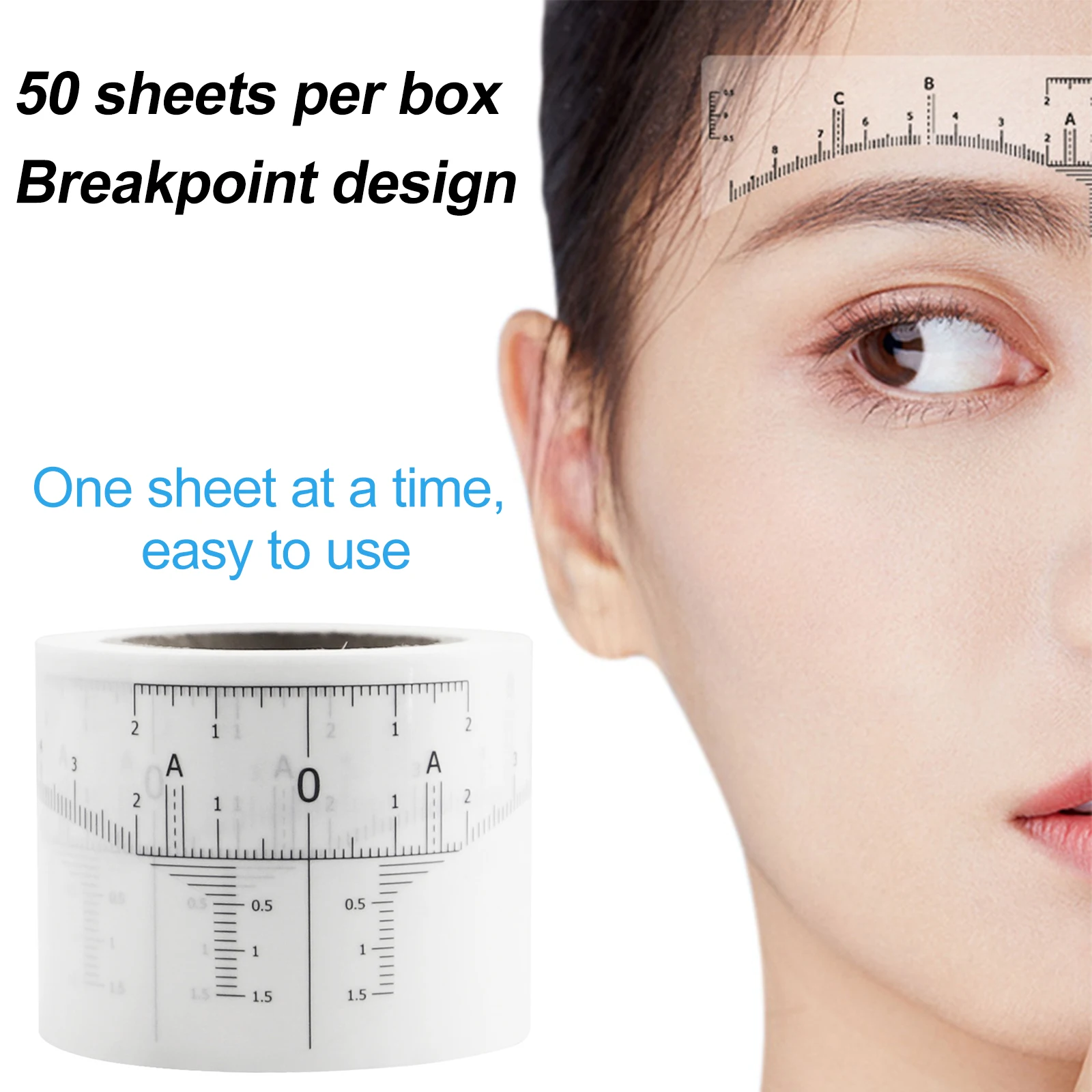 

Disposable Eyebrow Ruler Sticker Adhesive Microblading Guide Permanent Makeup Tool Easily Draw Natural Eyebrow Shape 50pcs/Lot