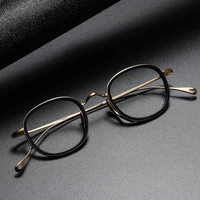 janpanese ultralight titanium frame hand made glasses retro myopia gafas spectacles oval for men women prescription eyeglasses