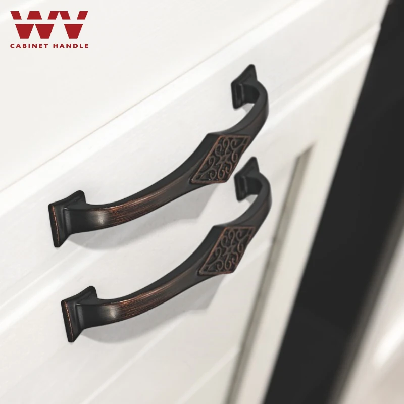 Классические антикварные ручки для шкафов WV латунные из Красной и желтой бронзы