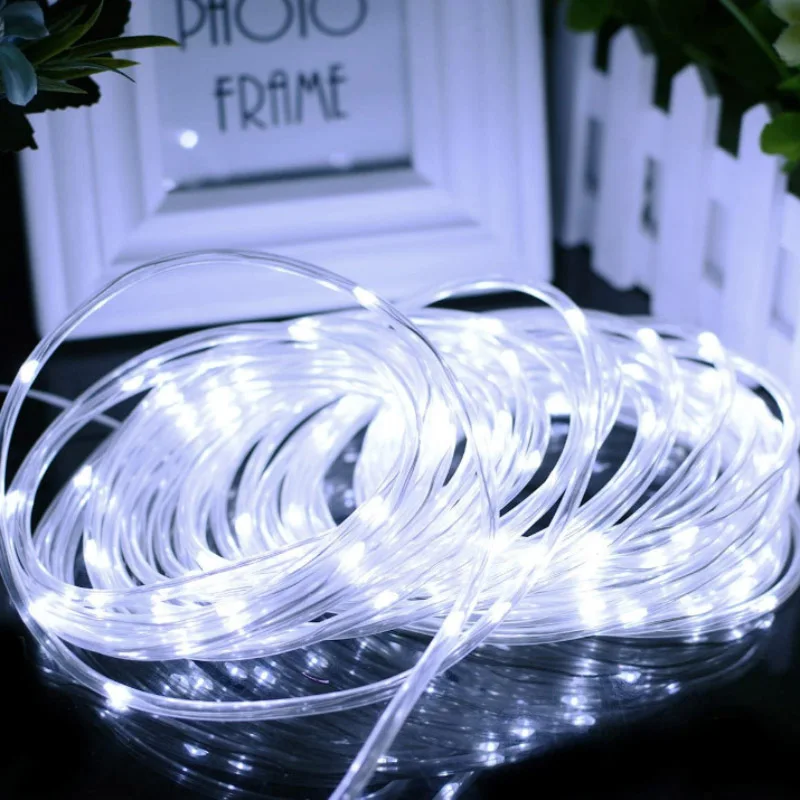 

Solar Rgb Led Trip Outdoor Waterproof Led Belt Garden Courtyard Christmas Decoration Festoon Light Tape for Tree Decoration