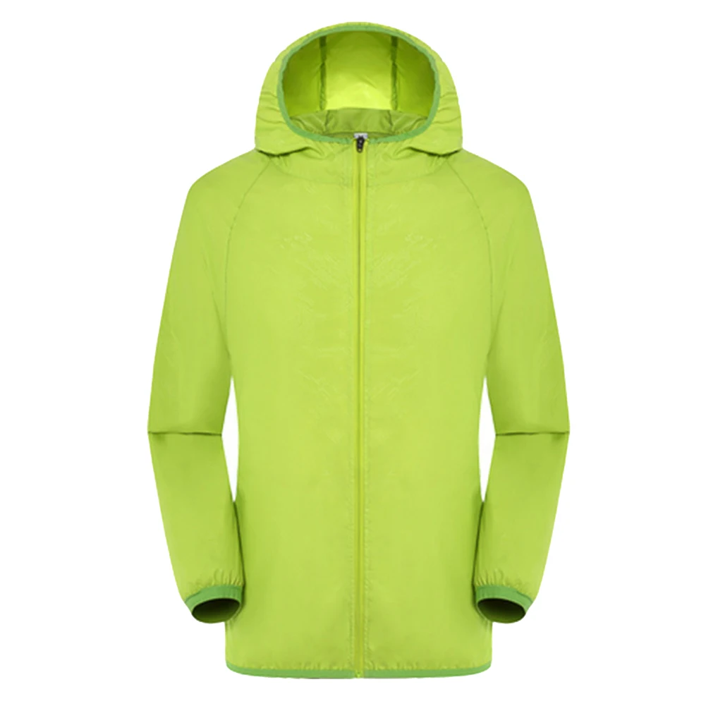 green Ultra-Light Rainproof Windbreaker Jacket Breathable Waterproof Windproof for Women Men THJ99 - Цвет: green