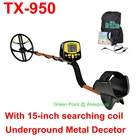 Профессиональная версия TX-950 подземный детектор металла с 15-дюймовым поисковая катушка золотоискатель Охотник за сокровищами обнаружения Портативный