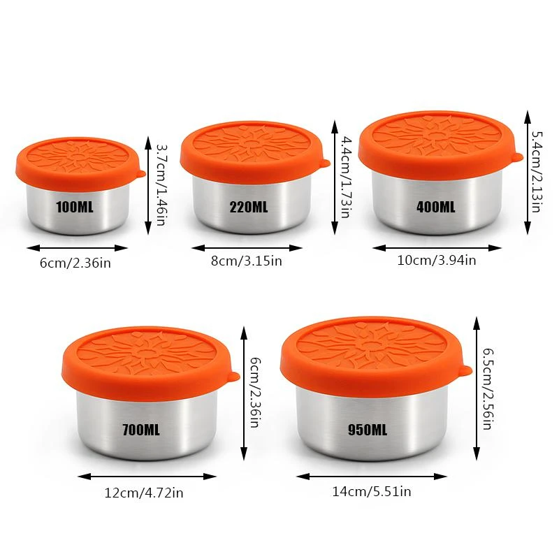 Миска для свежей еды из нержавеющей стали контейнеры хранения с обедом