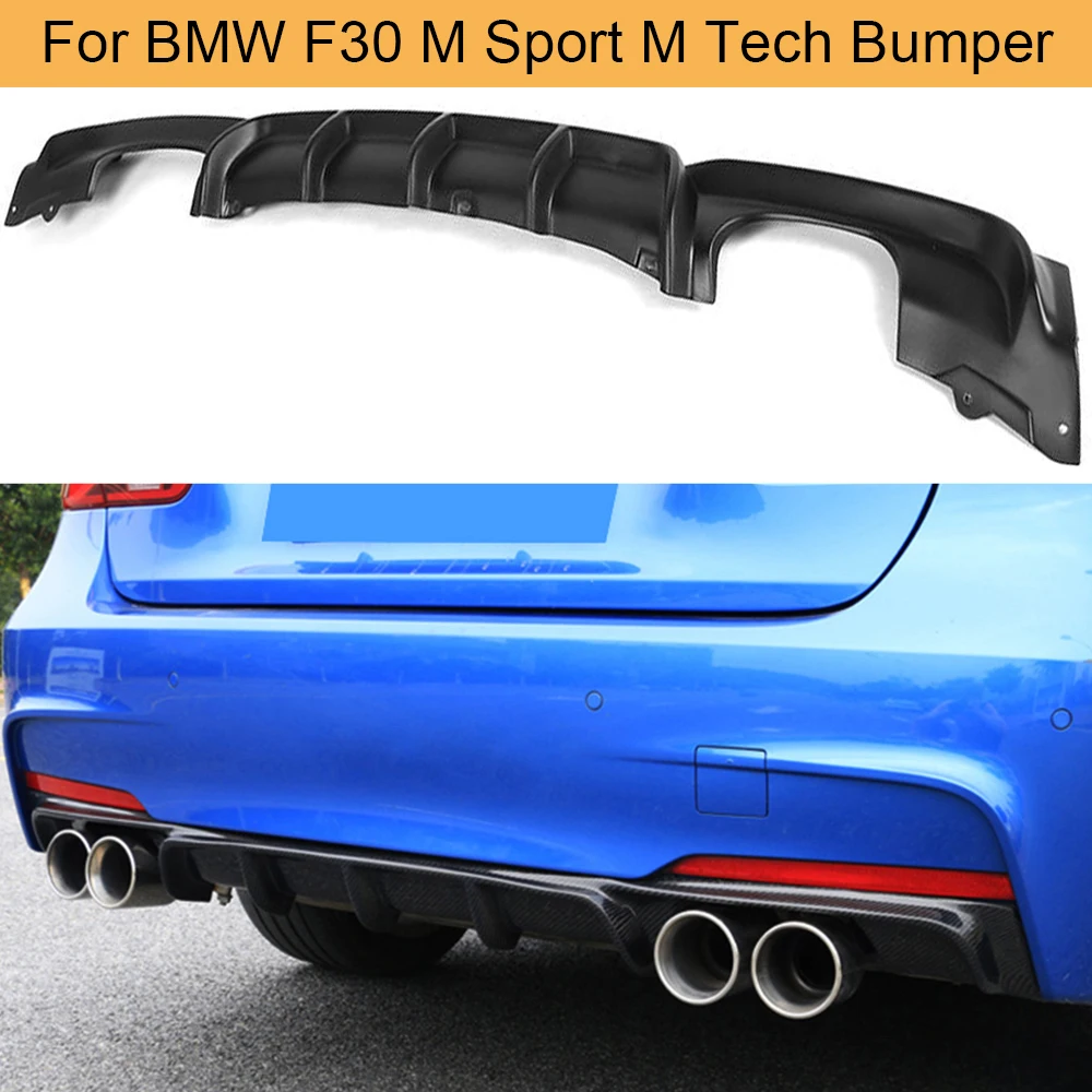 FRP черный задний бампер диффузор для BMW 3 серии F30 M Sport 2012-2017 320i 325i 335i 340i спойлер |