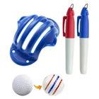 1 Набор мяч для гольфа тройной трек 3 линии маркер хром трафарет + 2 шт. Маркер для белой доски для игры в гольф позиционирования слуховые аппараты для отдыха на открытом воздухе Гольф Спорт инструмент