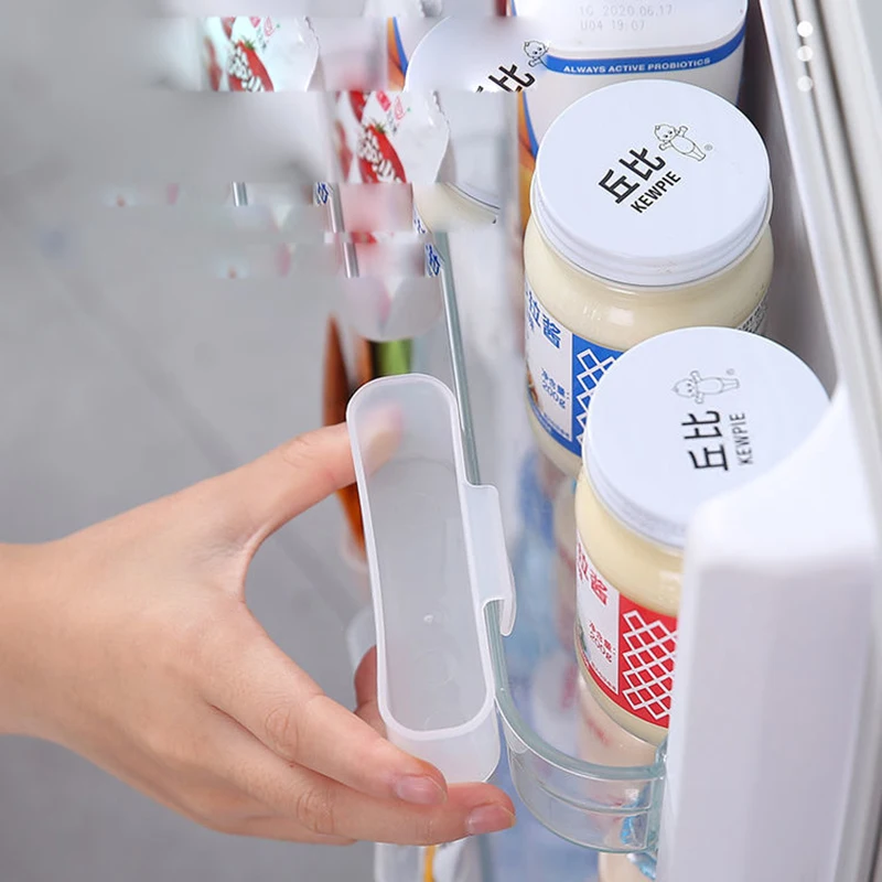 

Mini Refrigerator Storage Box Storage Box Plastic Rack Household Sauce Bag Translucent Frosted Sorting Box