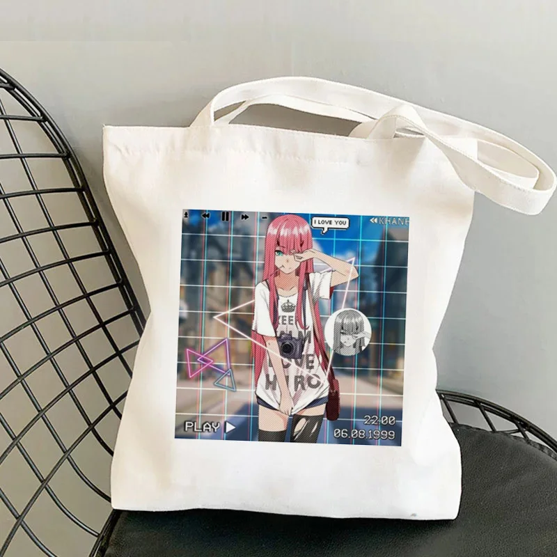 

Дорогой в Franxx классная сумка для покупок, сумка, хлопковая многоразовая сумка, мешок, Джутовая сумка