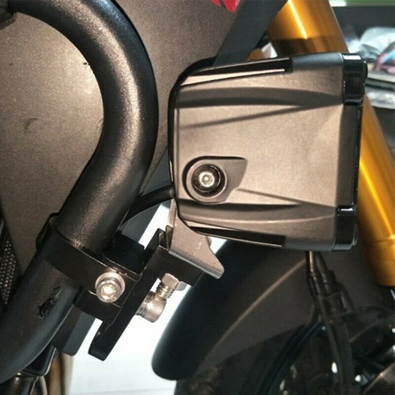 

Universal Motorcycle Headlight Mount Bracket Adjustable Headlamp Holder Fork Clamp Mount