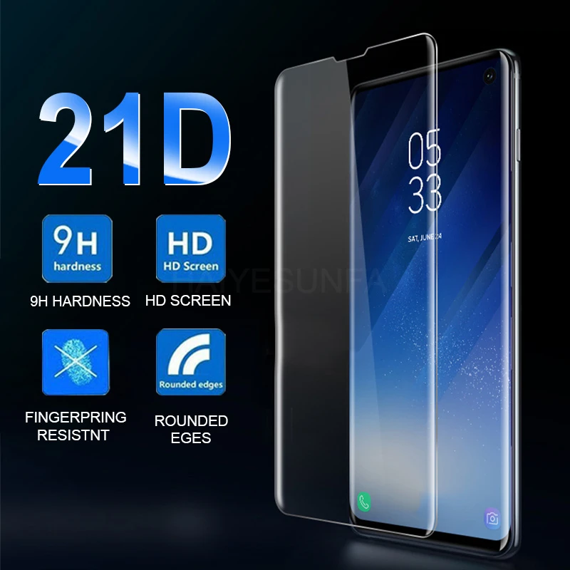 Закаленное стекло с полным покрытием для samsung Galaxy S10e S10 S8 S9 Plus Защитная пленка