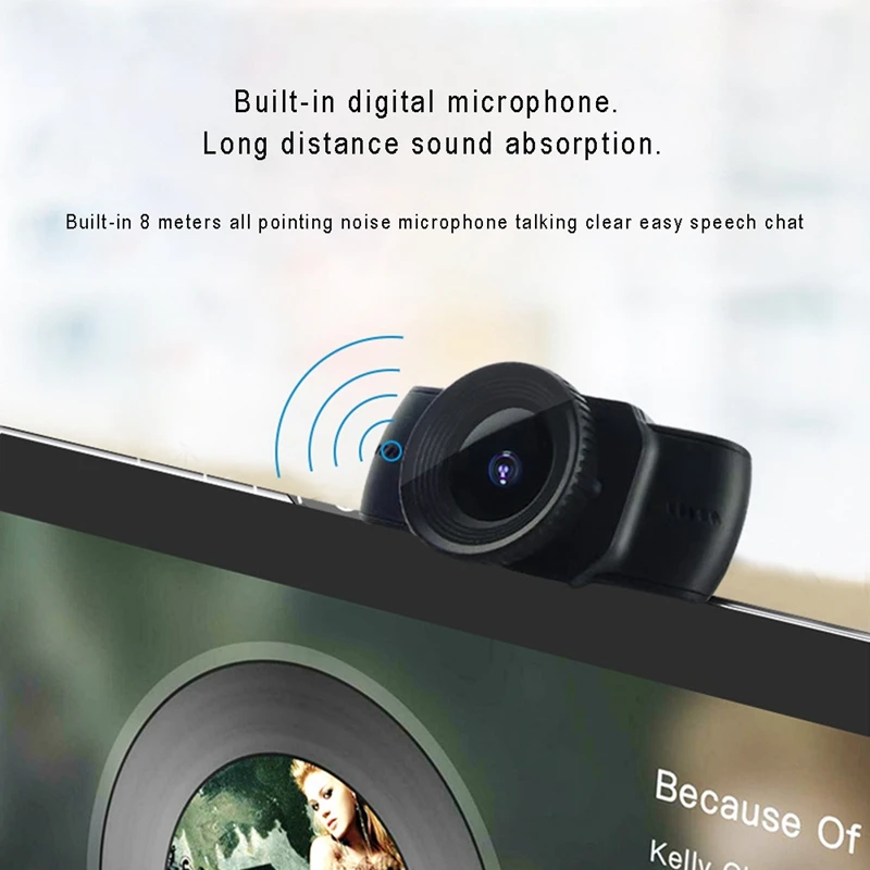 

AU42 -1080P Webcam Microphones Full HD Video Camera for PC USB Plug and Play Meet Your Various Video Needs