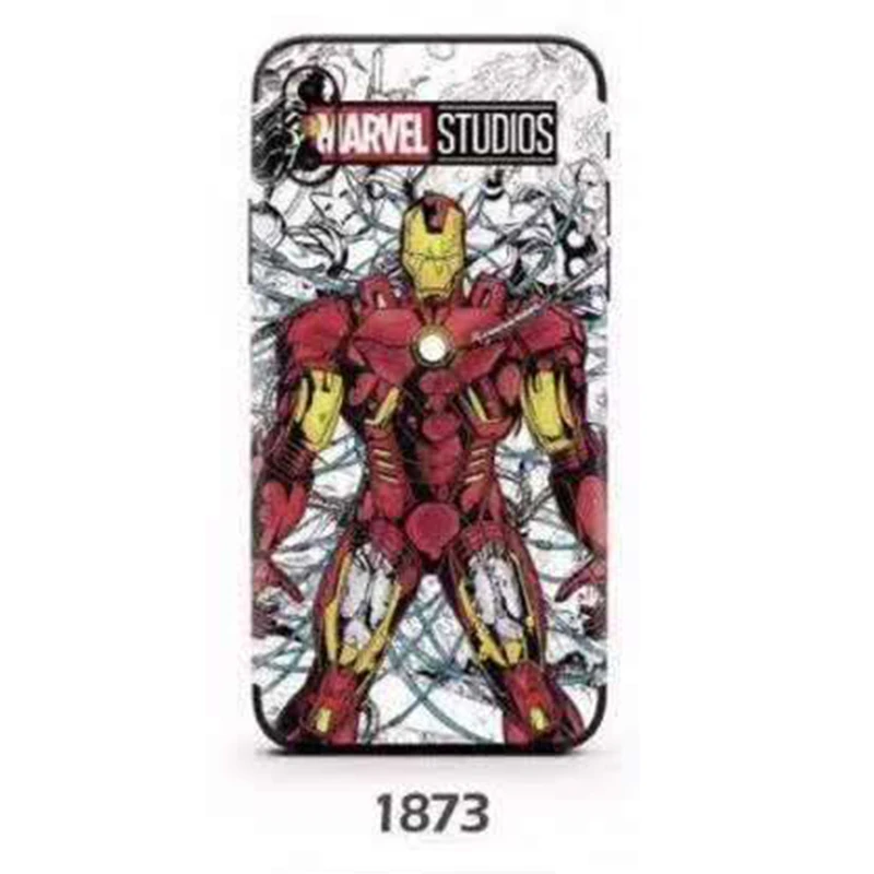 Наклейки на телефон для iphone XS MAX, задняя пленка Капитан Америка, рельефная ультратонкая цветная пленка для iphone 6, 7, 8 PLUS, X, 11Pro, 11, чехол - Цвет: 1873