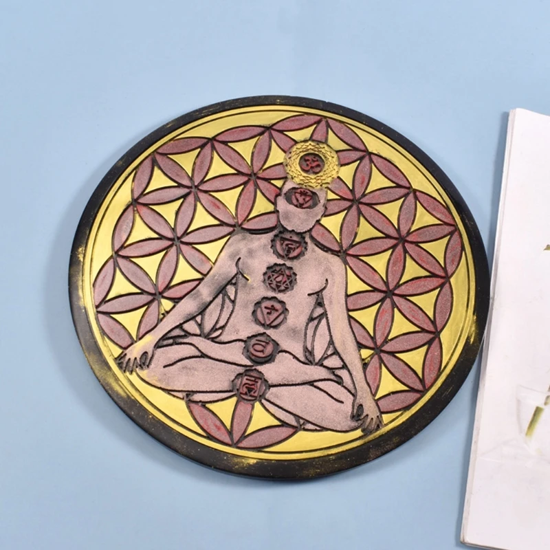 

Crystal Epoxy Resin Mold Astrology Astrolabe Tray Ornaments Silicone Mould DIY Crafts Decoration Making Tool