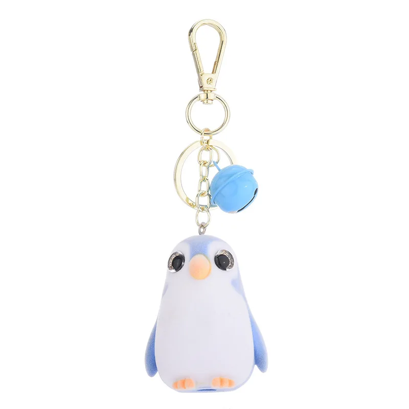 

Korean Version Cute Bell Coated Flocking Penguin Keychain Exquisite Bag Pendant Keychain Creative Keyring Gifts Give Best Friend