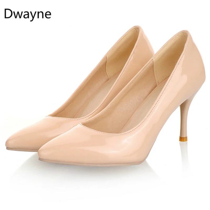 Dwayne/большие размеры 33-47; Новинка года; модные женские туфли-лодочки на высоком каблуке; классические пикантные свадебные туфли на тонком каблуке; цвет белый, красный, бежевый