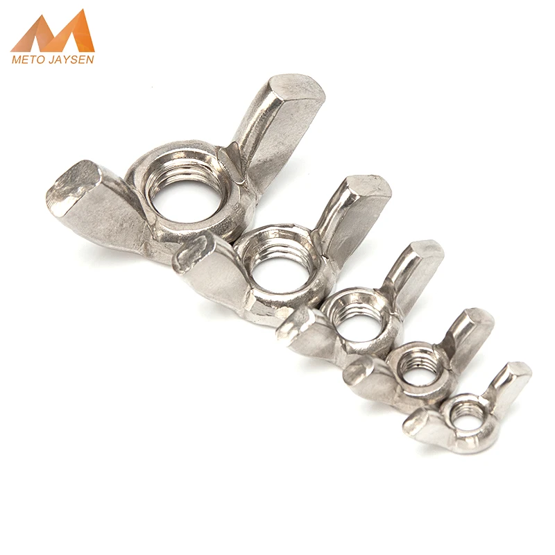 

304 Stainless Steel Wing Nuts Butterfly Nut to Fit Bolts & Screws M3 M4 M5 M6 M8 M10 M12 Solid Fasteners Nuts