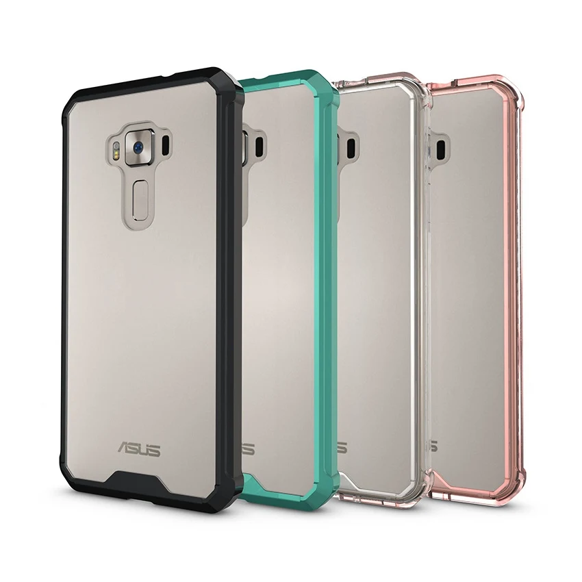 hot hybrid shockproof cover air cushion frame case with crystal clear hard back shell coque mask for asus zenfone 3 ze552kl 5 5 free global shipping
