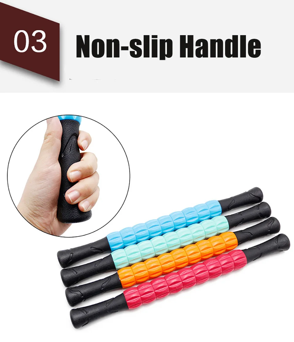 Массажная палочка для йоги 9 Шипованная мышечная Пилатес физиотерапия