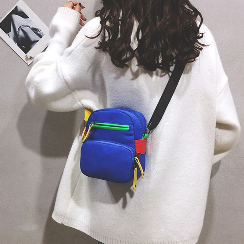 

Ladies Bag Style Harajuku Style Hit Color Small Bag Korean Fashion Casual Messenger Shoulder Bag