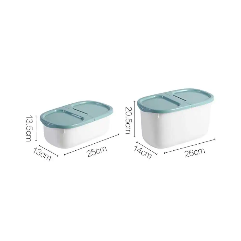 

Food-Storage-Container Double-Cover Plastic Kitchen Rice-Bucket Pet-Dog 4/8KG