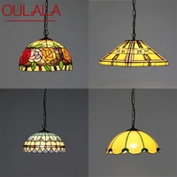 oulala tiffany pendant light contemporary led creative lamp fixtures decorative for home