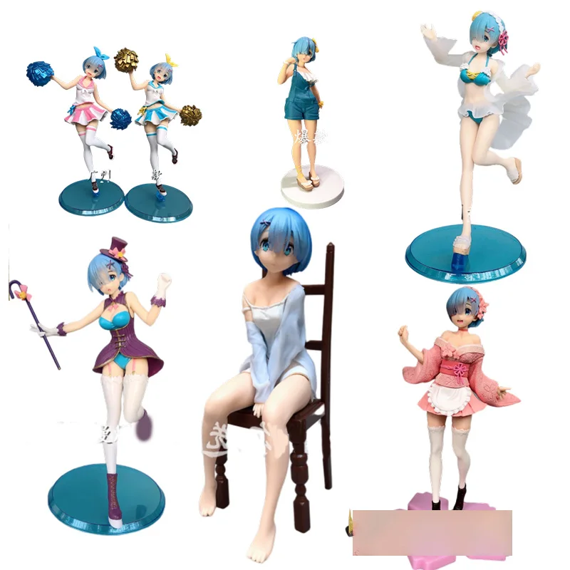 

15 Realistic Rem Kawaii Toys Cute Figure Desktop Ornaments Computer Ornaments Children's Toys Gifts Swimwear Cheerleaders