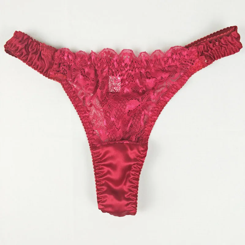Moxeay Сексуальная атласная Женская пижама с кружевом бесшовные трусики размера