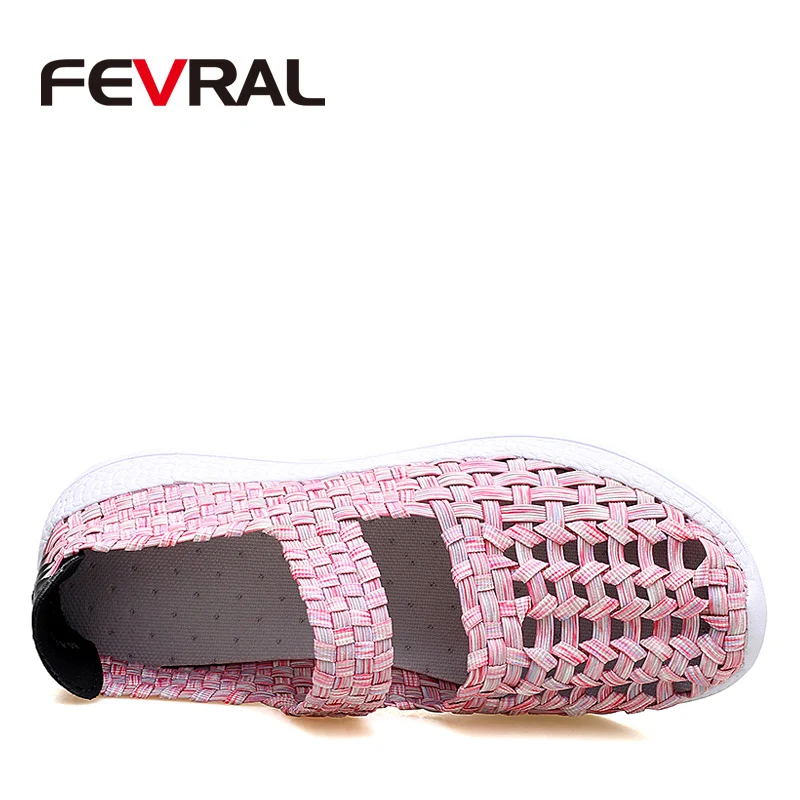 Женская Повседневная летняя дышащая плетеная обувь ручной работы модная удобная