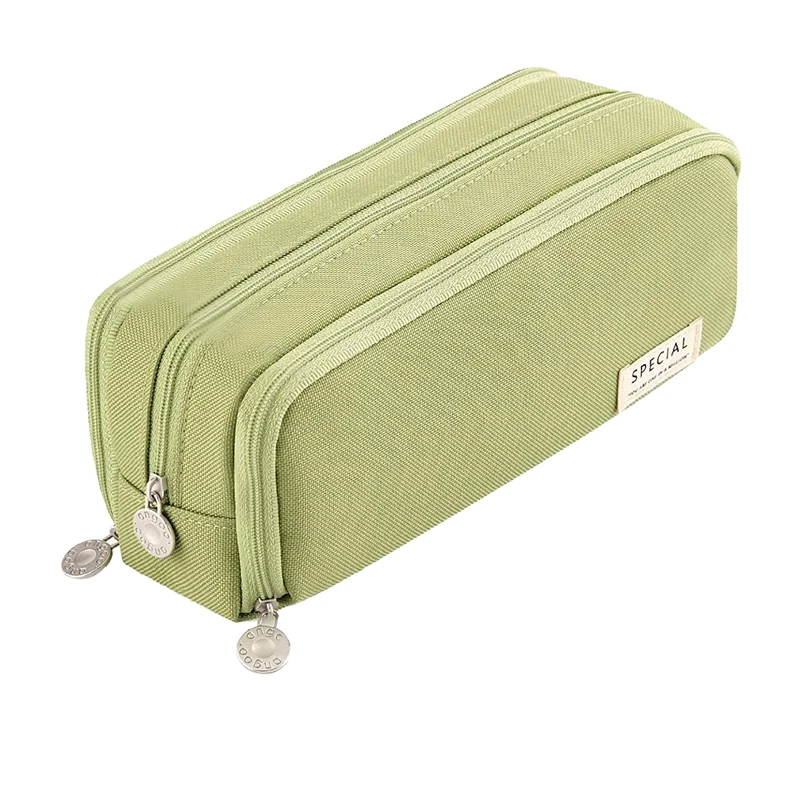 

ANGOO Pencil Case 3 Compartment Pouch Pen Bag for School Teen Girl Boy Men Women