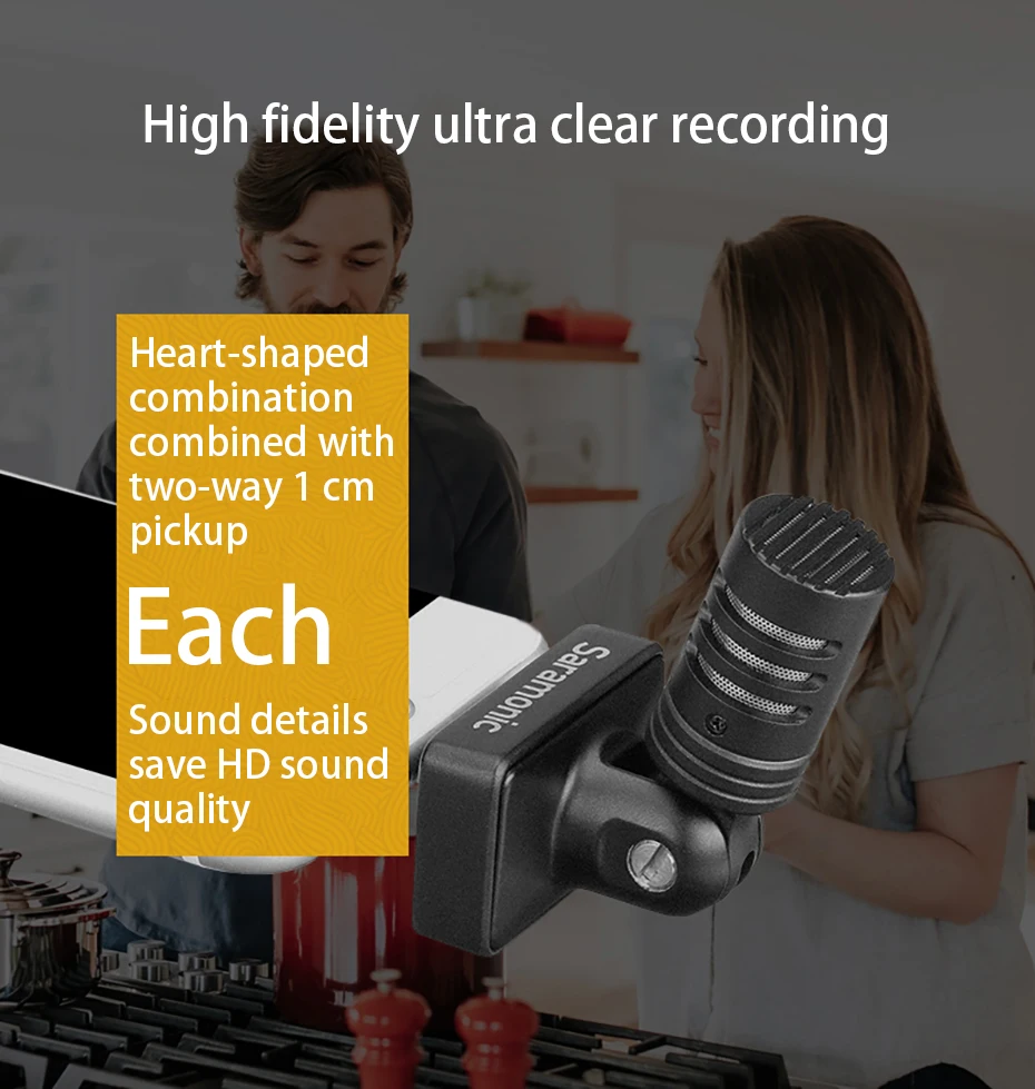 Saramonic SmartMic Di стерео цифровой конденсаторный видео микрофон для IOS iPhone iPad мини четкая Запись видео Vlog Live Broadcast Mic