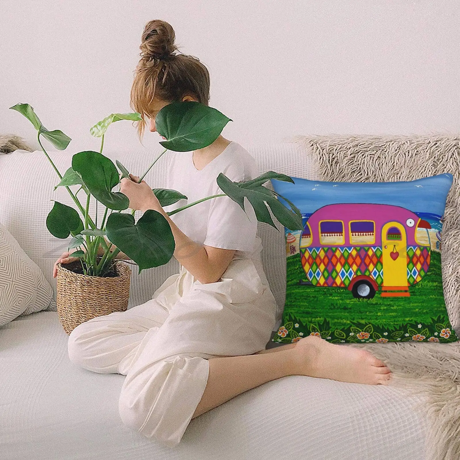 Наволочка для подушки в виде фургона праздника Мэри-Сью персонализированная