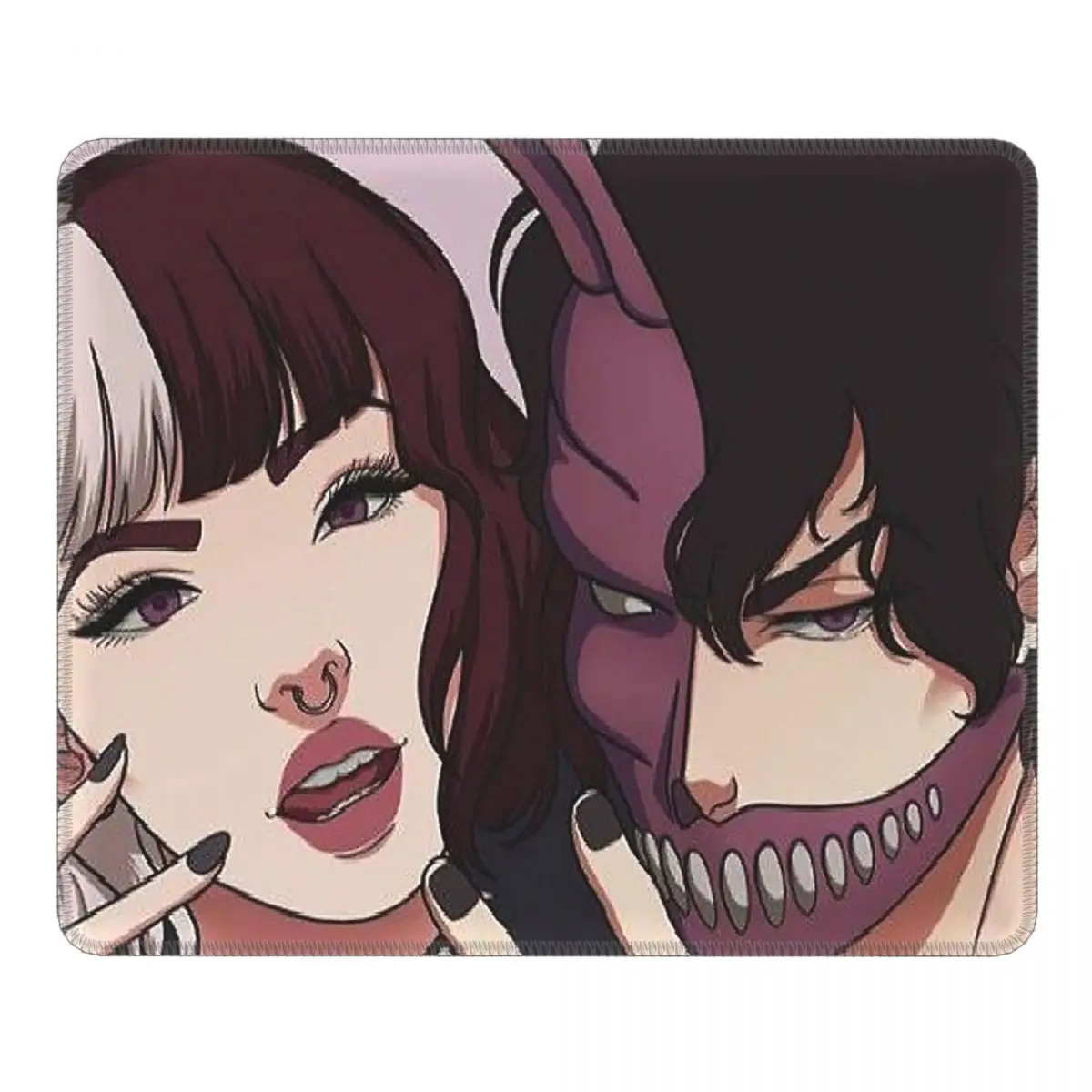 

Corpse Husband Couple Crazy Mouse Pad with Locking Edge Soft Mat Natural Rubber Computer Keyboard Desk Pad