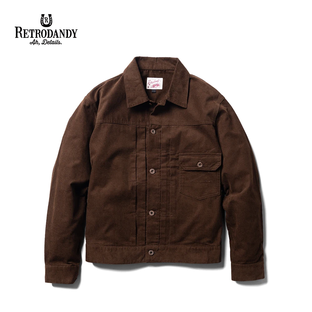 

RETRODANDY Mens Corduroy TypeI Military Hunting Outerwear Fashion Vintage Retro Amekaji Cargo Jacket