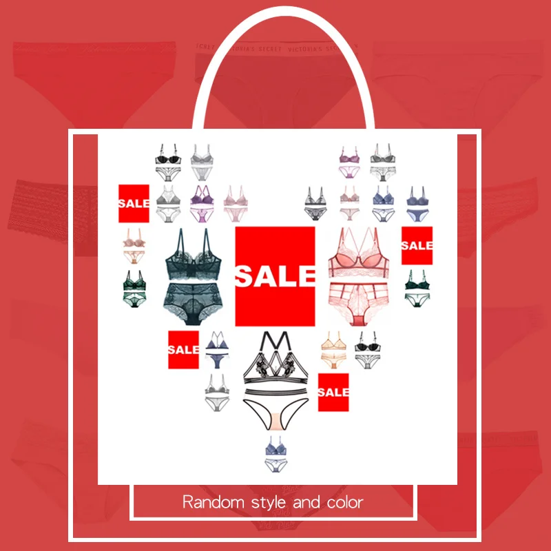 

Varsbaby New Super Value Bra Set Luck Bag Women fashion Sexy Bra Set Random Style And Color Gift Box Surprise Gifts