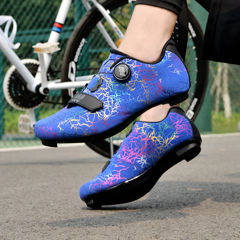 Beli Kualitas Tinggi Profesional Mengunci Diri Luar Ruangan Antiselip Sepatu Balap Jalan Sepeda Ultraringan Bernapas Sepatu Olahraga Sepeda Pria
