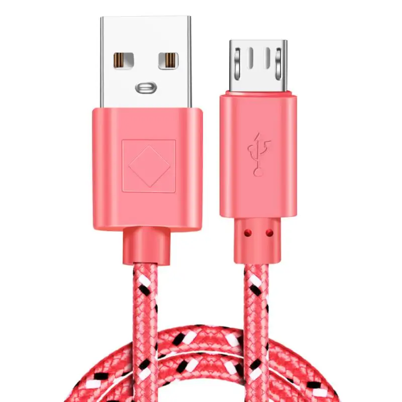 Микро USB кабель 3A нейлоновый быстрой зарядки для передачи данных Samsung Xiaomi LG
