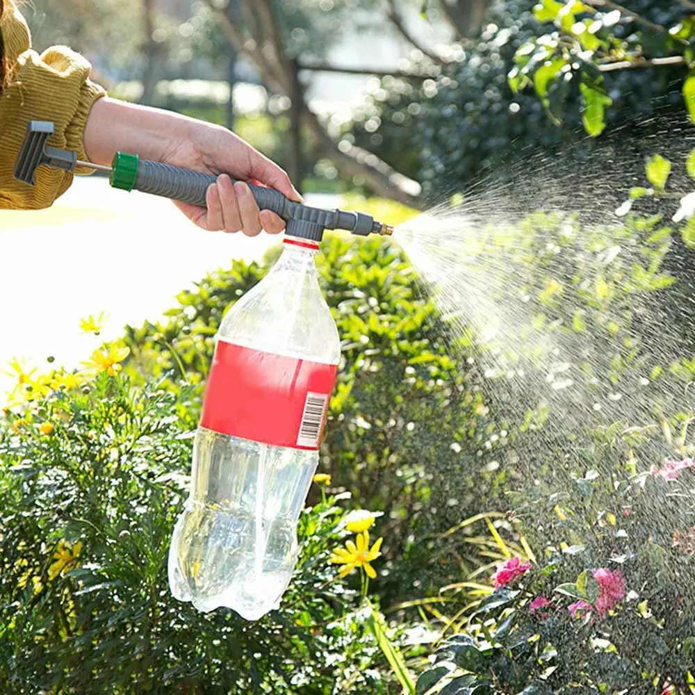 

Portable High Pressure Air Pump Manual Sprayer Adjustable Drink Bottle Spray Head Nozzle Garden Watering Tool
