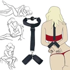 Секс-шоп для женщин пары рот кляп наручники для секса садо приколами и морды удерживающий воротник Фетиш рабство секс продукты