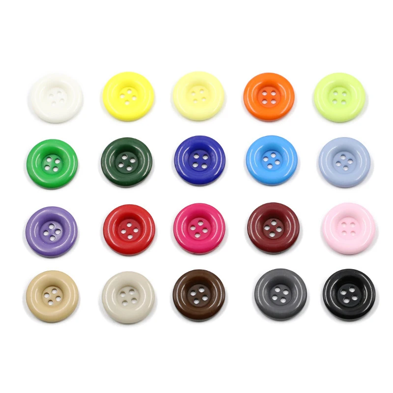 

Niucky 20 kleuren Ronde rand 4 gaten hars naaien button kleding craft Hoge kwaliteit basic naaien knoppen levert