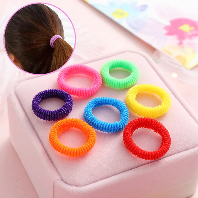 Разноцветные резинки для волос 1 5 см маленькие фиксации хвостиков аксессуары