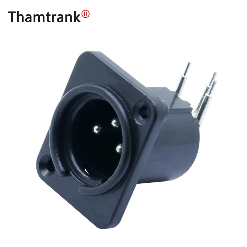 1 шт. 3pin XLR Прямоугольный штекер панельный разъем|Соединители| |