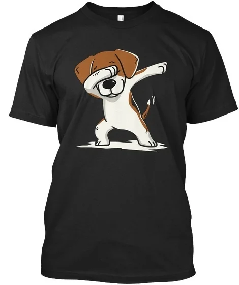 

Dabbing-beagle-Рождественская стандартная футболка унисекс
