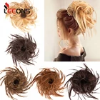 Leeons синтетические накладные волосы, пушистые удлинители волос с эластичной резинкой, аксессуары для волос, пучок хвоста для девочек