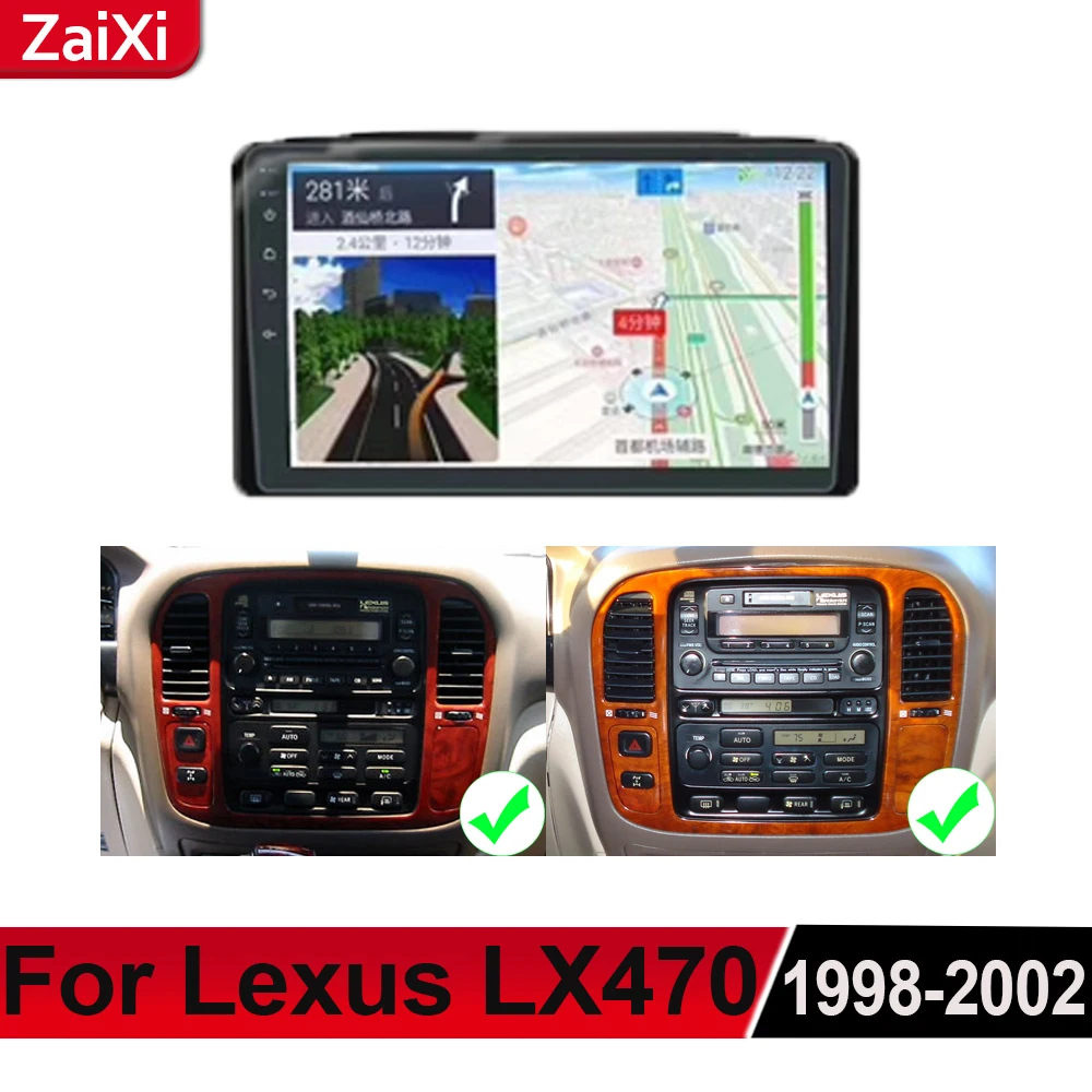 ZaiXi для Lexus LX LX470 1998 ~ 2002 Android автомобильный мультимедийный GPS аудио Радио стерео