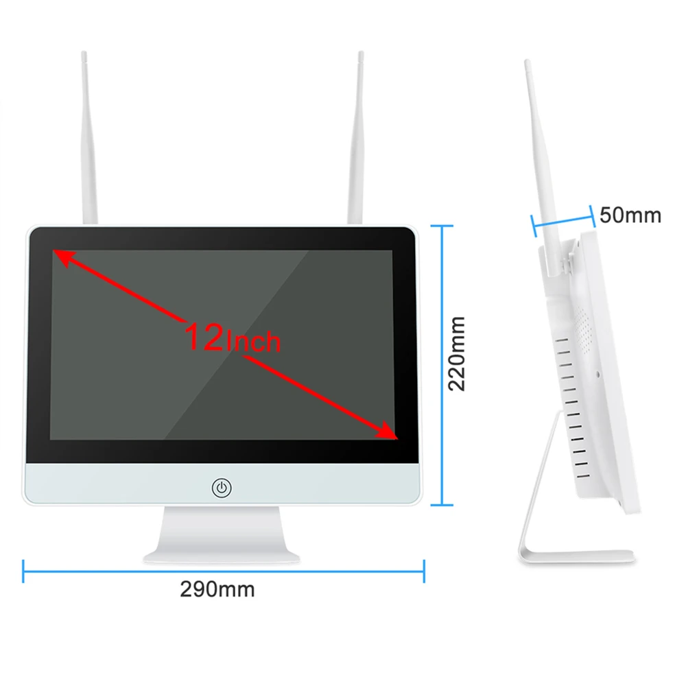 Techage 8CH 1080P Беспроводная CCTV камера 12 дюймов ЖК-монитор NVR система 2MP WIFI
