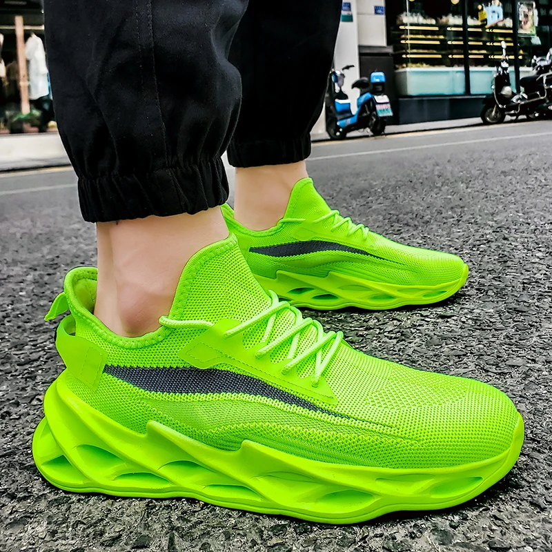 Брендовая мужская спортивная обувь для бега кроссовки с лезвиями нескользящая